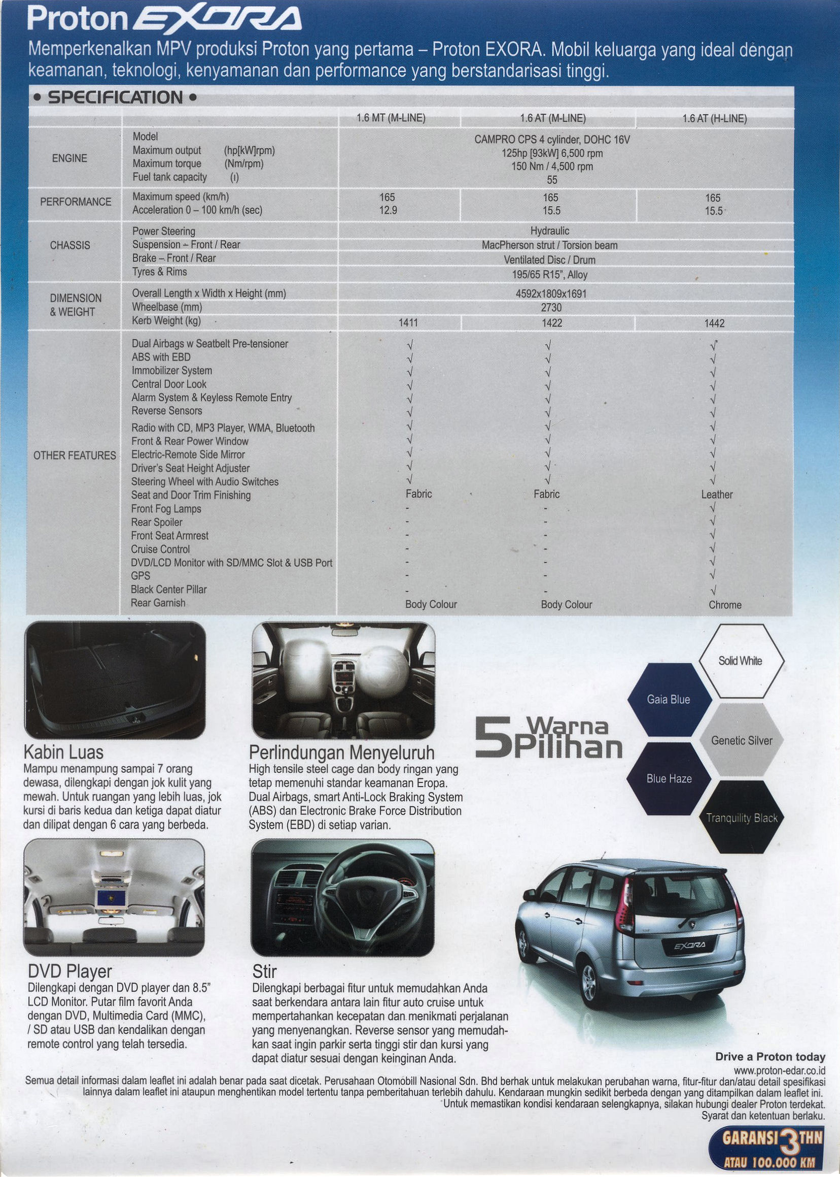 2011 Proton Exora & Saga brochure